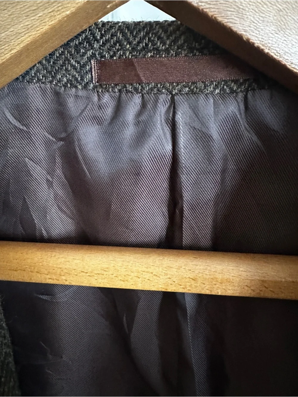 Tailorbyrd Olive Brown Herringbone Sport Coat Dark Academia by Moon